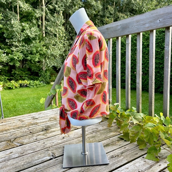 Icône ⎮ Tie front papaya top - Picture 2 of 7